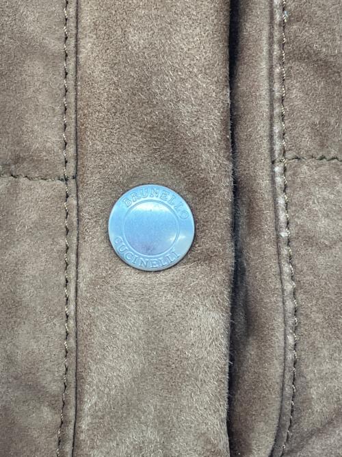 BRUNELLO CUCINELLI（ブルネロクチネリ）BRUNELLO CUCINELLI (ブルネロクチネリ) レザーダウンベスト ブラウン サイズ:Sの古着・服飾アイテム