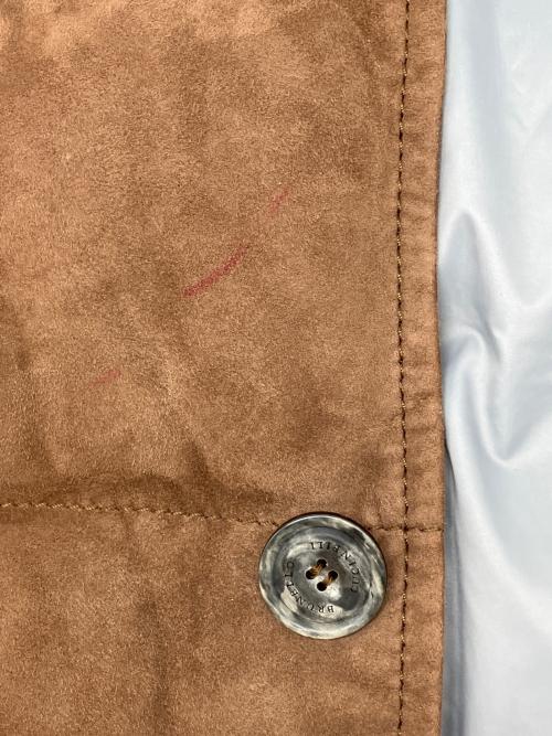 BRUNELLO CUCINELLI（ブルネロクチネリ）BRUNELLO CUCINELLI (ブルネロクチネリ) レザーダウンベスト ブラウン サイズ:Sの古着・服飾アイテム