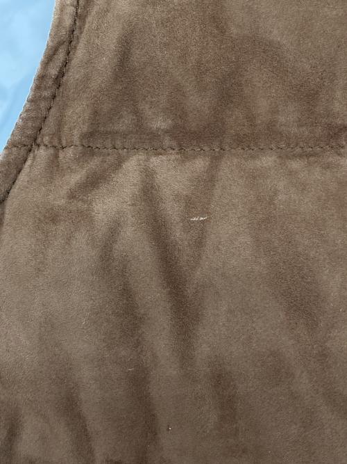 BRUNELLO CUCINELLI（ブルネロクチネリ）BRUNELLO CUCINELLI (ブルネロクチネリ) レザーダウンベスト ブラウン サイズ:Sの古着・服飾アイテム