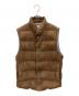 BRUNELLO CUCINELLI（ブルネロクチネリ）の古着「レザーダウンベスト」｜ブラウン