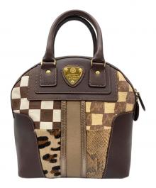 ATAO（アタオ）の古着「アップルハンドバッグ クラシックショコラ」｜ブラウン×ベージュ