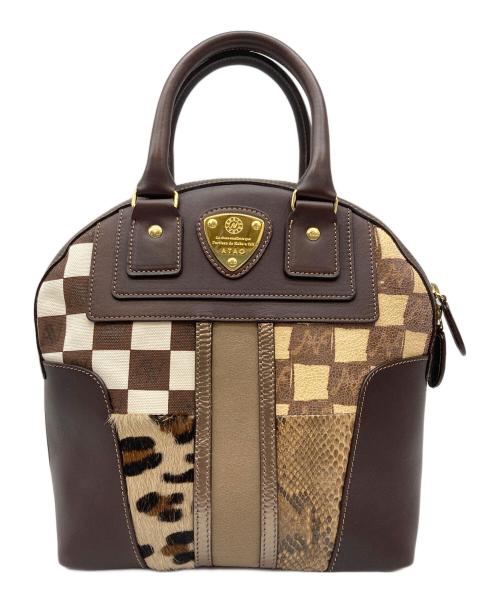 ATAO（アタオ）ATAO (アタオ) アップルハンドバッグ クラシックショコラ ブラウン×ベージュの古着・服飾アイテム