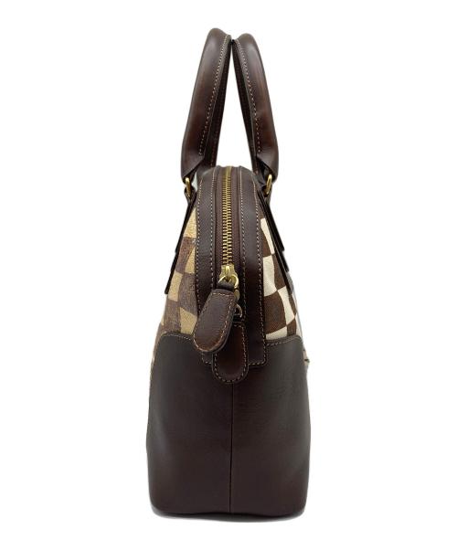 ATAO（アタオ）ATAO (アタオ) アップルハンドバッグ クラシックショコラ ブラウン×ベージュの古着・服飾アイテム