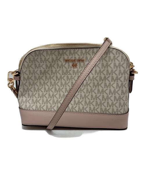 MICHAEL KORS（マイケル・コース）MICHAEL KORS (マイケル・コース) ショルダーバッグ ホワイト×ピンクの古着・服飾アイテム