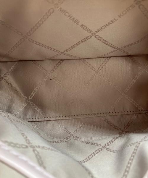 MICHAEL KORS（マイケル・コース）MICHAEL KORS (マイケル・コース) ショルダーバッグ ホワイト×ピンクの古着・服飾アイテム