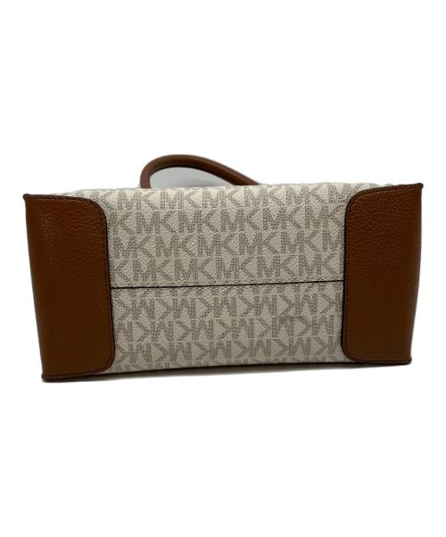 MICHAEL KORS（マイケル・コース）MICHAEL KORS (マイケル・コース) 2WAYショルダーバッグ ホワイト×ブラウンの古着・服飾アイテム