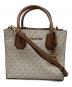 MICHAEL KORS（マイケル・コース）の古着「2WAYショルダーバッグ」｜ホワイト×ブラウン
