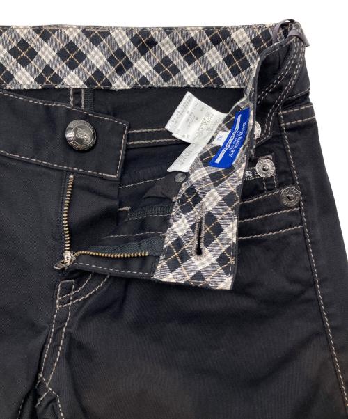 BURBERRY BLUE LABEL（バーバリー ブルー レーベル）BURBERRY BLUE LABEL (バーバリー ブルー レーベル) ローライズフレアパンツ　Y2K ブラック サイズ:38の古着・服飾アイテム