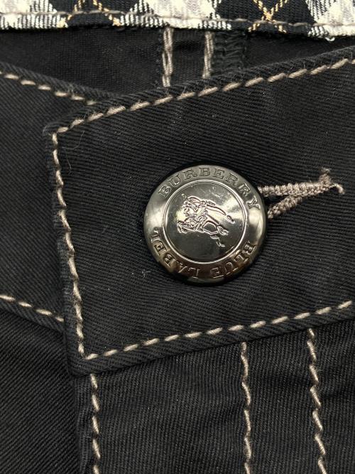 BURBERRY BLUE LABEL（バーバリー ブルー レーベル）BURBERRY BLUE LABEL (バーバリー ブルー レーベル) ローライズフレアパンツ　Y2K ブラック サイズ:38の古着・服飾アイテム