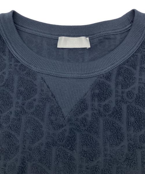 Christian Dior（クリスチャン ディオール）Christian Dior (クリスチャン ディオール) オブリークジャガードパイルTシャツ ネイビー サイズ:Ｍの古着・服飾アイテム