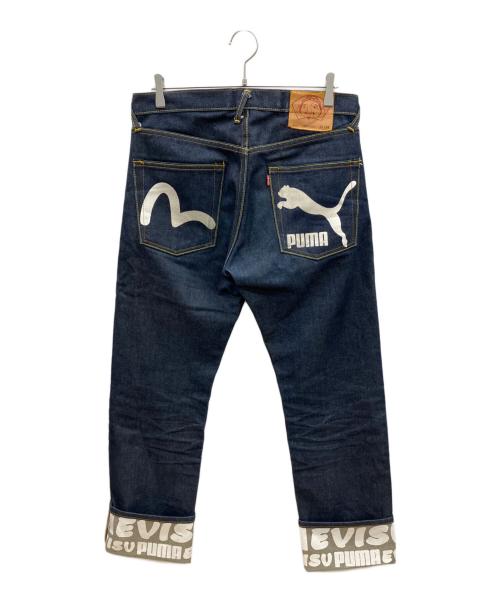 EVISU（エヴィス）EVISU (エヴィス) PUMA (プーマ) デニムパンツ インディゴ サイズ:32×34の古着・服飾アイテム