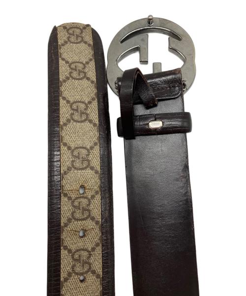 GUCCI（グッチ）GUCCI (グッチ) レザーベルト ブラウンの古着・服飾アイテム