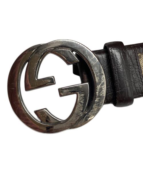 GUCCI（グッチ）GUCCI (グッチ) レザーベルト ブラウンの古着・服飾アイテム