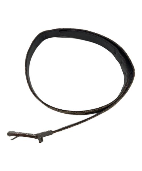 GUCCI（グッチ）GUCCI (グッチ) GGレザーベルト キャメル×ブラウンの古着・服飾アイテム