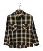 BIG MIKEビックマイク）の古着「長袖シャツ」｜ブラック×ベージュ