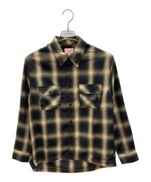 BIG MIKE（ビックマイク）の古着「長袖シャツ」｜ブラック×ベージュ