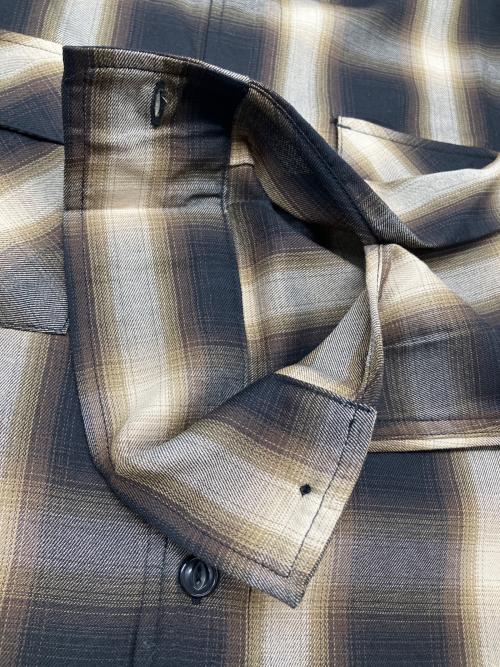 BIG MIKE（ビックマイク）BIG MIKE (ビックマイク) 長袖シャツ ブラック×ベージュ サイズ:Ｍの古着・服飾アイテム