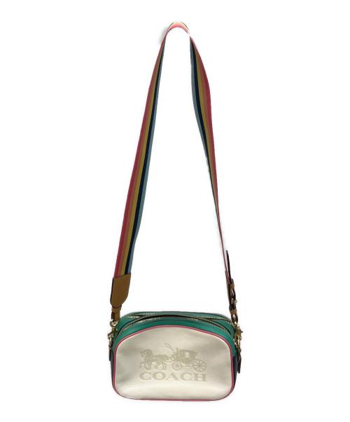 COACH（コーチ）COACH (コーチ) ショルダーバッグ ホワイト×グリーン×ピンクの古着・服飾アイテム