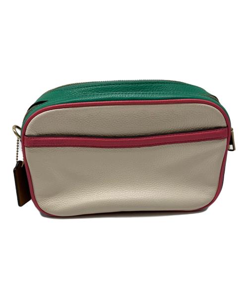 COACH（コーチ）COACH (コーチ) ショルダーバッグ ホワイト×グリーン×ピンクの古着・服飾アイテム