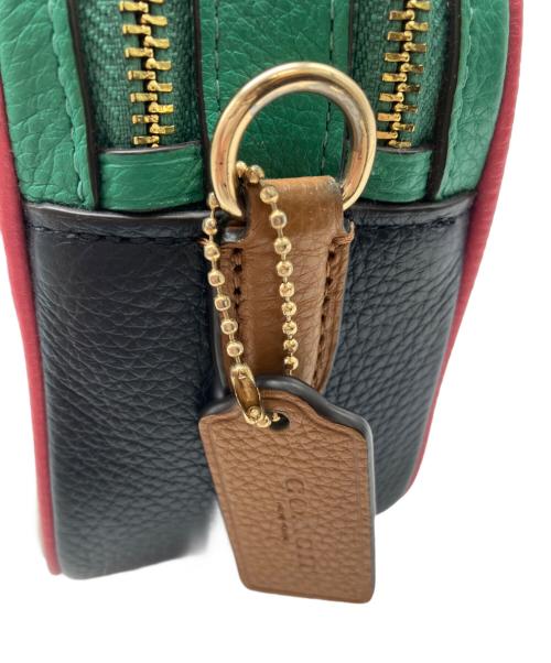 COACH（コーチ）COACH (コーチ) ショルダーバッグ ホワイト×グリーン×ピンクの古着・服飾アイテム