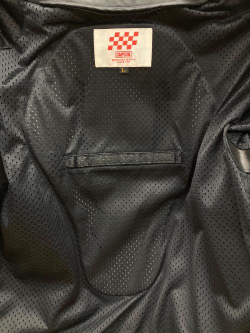 SIMPSON（シンプソン）SIMPSON (シンプソン) 2WAYレザーライダースジャケット ブラック×レッド サイズ:Lの古着・服飾アイテム