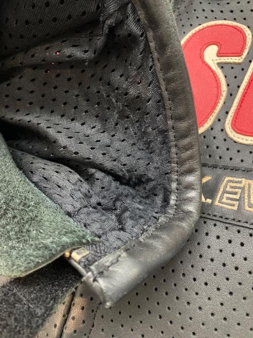 SIMPSON（シンプソン）SIMPSON (シンプソン) 2WAYレザーライダースジャケット ブラック×レッド サイズ:Lの古着・服飾アイテム