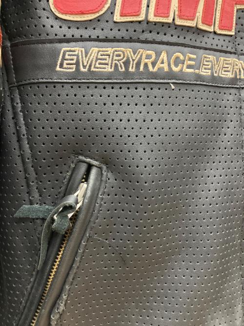 SIMPSON（シンプソン）SIMPSON (シンプソン) 2WAYレザーライダースジャケット ブラック×レッド サイズ:Lの古着・服飾アイテム