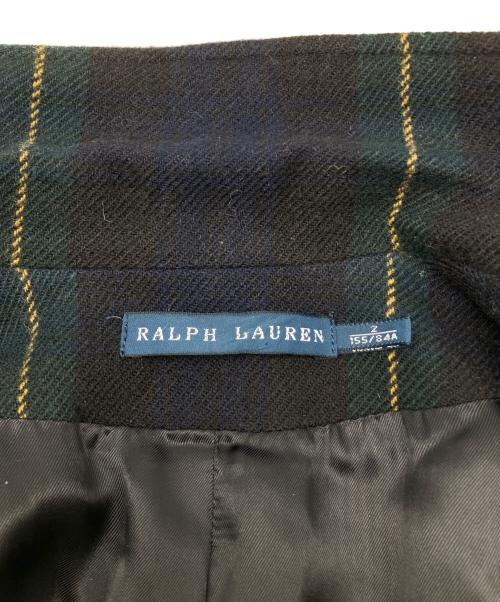 RALPH LAUREN（ラルフローレン）RALPH LAUREN (ラルフローレン) 3Bチェックジャケット グリーン×ネイビー サイズ:2の古着・服飾アイテム