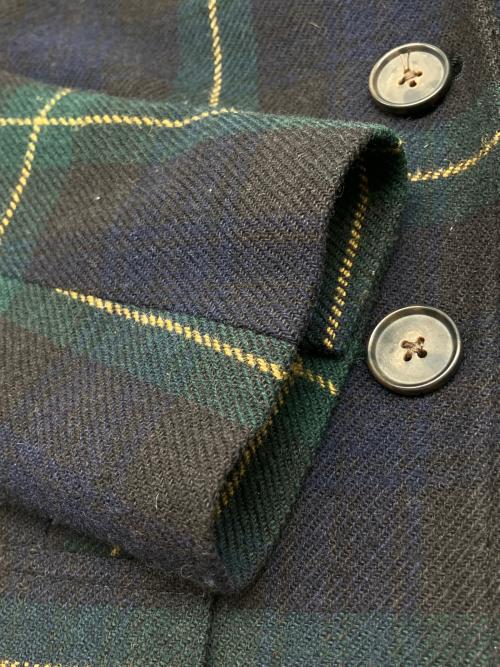 RALPH LAUREN（ラルフローレン）RALPH LAUREN (ラルフローレン) 3Bチェックジャケット グリーン×ネイビー サイズ:2の古着・服飾アイテム