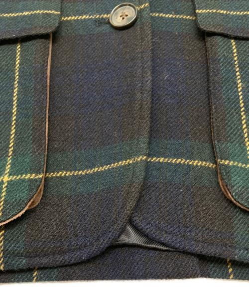 RALPH LAUREN（ラルフローレン）RALPH LAUREN (ラルフローレン) 3Bチェックジャケット グリーン×ネイビー サイズ:2の古着・服飾アイテム