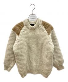 HIGHLAND2000（ハイランド2000）の古着「厚手ニット　エルボーパッチニット」｜ベージュ