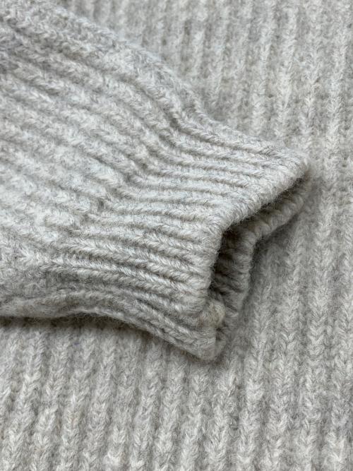 HIGHLAND2000（ハイランド2000）HIGHLAND2000 (ハイランド2000) 厚手ニット　エルボーパッチニット ベージュ サイズ:Lの古着・服飾アイテム