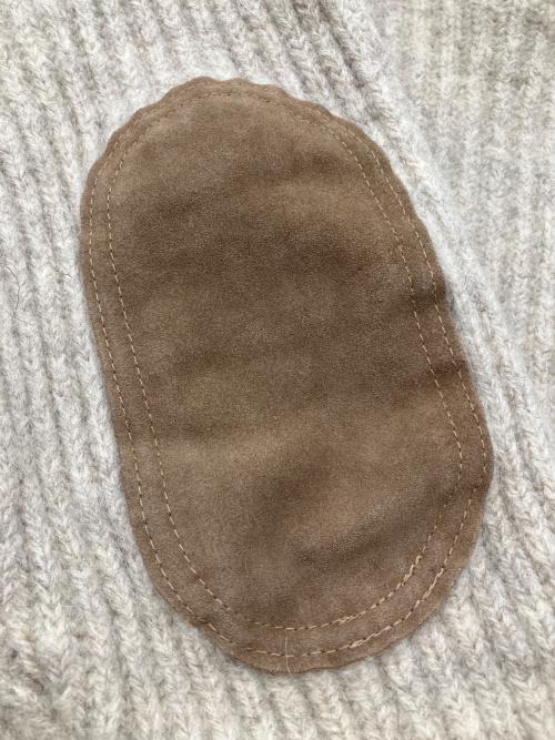 HIGHLAND2000（ハイランド2000）HIGHLAND2000 (ハイランド2000) 厚手ニット　エルボーパッチニット ベージュ サイズ:Lの古着・服飾アイテム