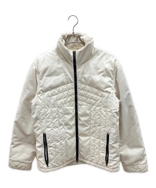 Eddie Bauer（エディーバウアー）Eddie Bauer (エディーバウアー) 00sダウンジャケット PREMIUM GOOSE DOWN 緑タグ 古着 ホワイト サイズ:Ｍの古着・服飾アイテム