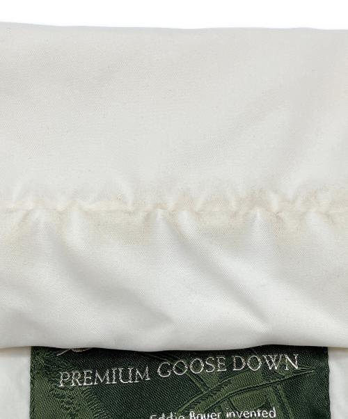 Eddie Bauer（エディーバウアー）Eddie Bauer (エディーバウアー) 00sダウンジャケット PREMIUM GOOSE DOWN 緑タグ 古着 ホワイト サイズ:Ｍの古着・服飾アイテム