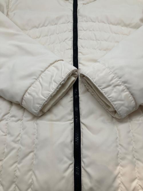 Eddie Bauer（エディーバウアー）Eddie Bauer (エディーバウアー) 00sダウンジャケット PREMIUM GOOSE DOWN 緑タグ 古着 ホワイト サイズ:Ｍの古着・服飾アイテム