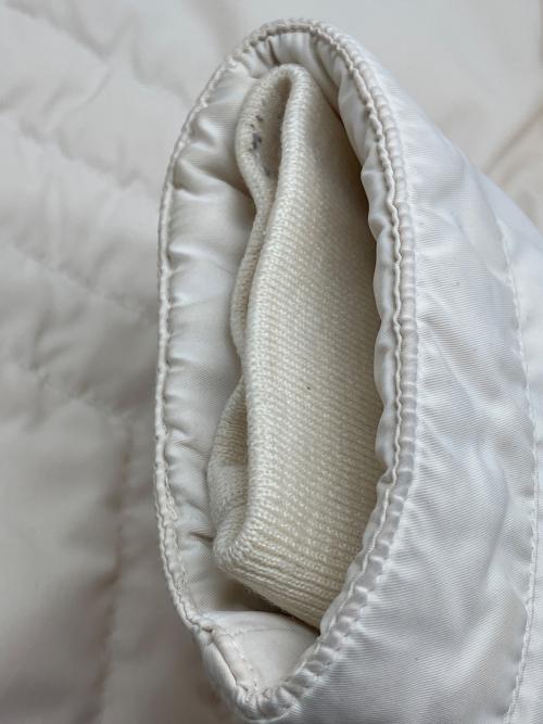 Eddie Bauer（エディーバウアー）Eddie Bauer (エディーバウアー) 00sダウンジャケット PREMIUM GOOSE DOWN 緑タグ 古着 ホワイト サイズ:Ｍの古着・服飾アイテム