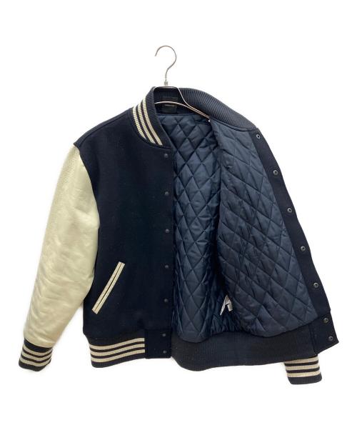 adidas（アディダス）adidas (アディダス) ウールスタジャン ネイビー×ベージュ サイズ:Lの古着・服飾アイテム