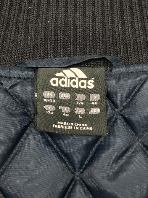 adidas（アディダス）adidas (アディダス) ウールスタジャン ネイビー×ベージュ サイズ:Lの古着・服飾アイテム