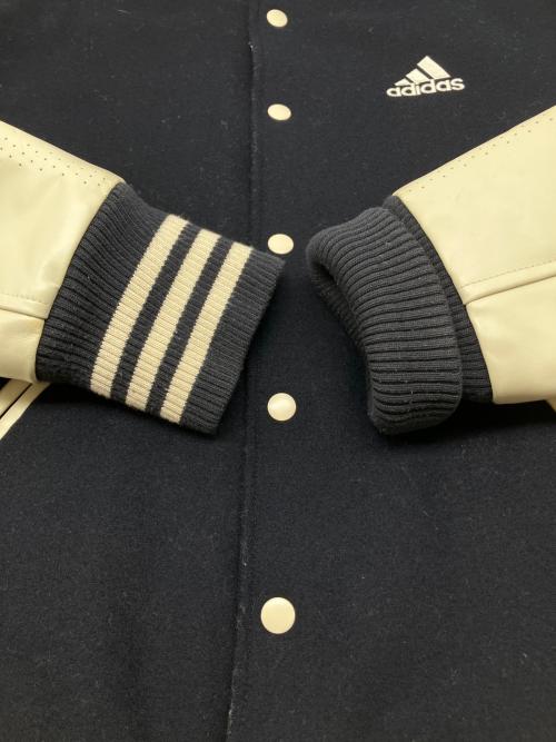 adidas（アディダス）adidas (アディダス) ウールスタジャン ネイビー×ベージュ サイズ:Lの古着・服飾アイテム