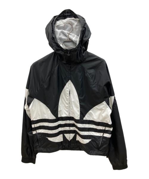adidas（アディダス）adidas (アディダス) フーデッドジャケット ブラック×ホワイト サイズ:Ｍの古着・服飾アイテム