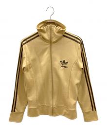 adidas（アディダス）の古着「80sトラックジャケット 銀タグ 万国旗タグ 古着」｜ベージュ×ブラウン