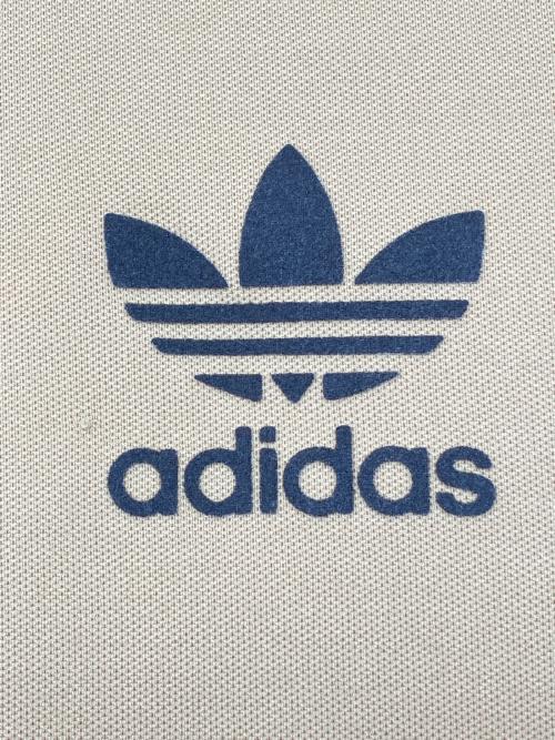 adidas（アディダス）adidas (アディダス) 80sトラックジャケット 銀タグ 万国旗タグ 古着 ベージュ×ブラウン サイズ:Lの古着・服飾アイテム