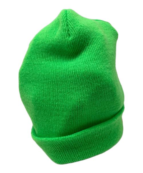 HUMAN MADE（ヒューマンメイド）HUMAN MADE (ヒューマンメイド) ニット帽 黄緑の古着・服飾アイテム
