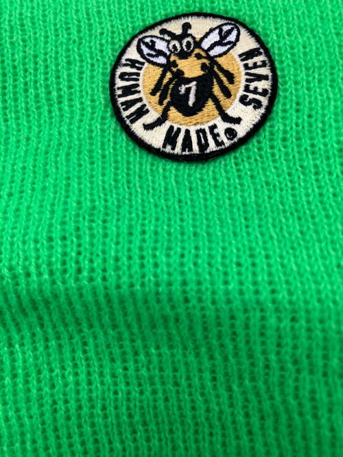 HUMAN MADE（ヒューマンメイド）HUMAN MADE (ヒューマンメイド) ニット帽 黄緑の古着・服飾アイテム