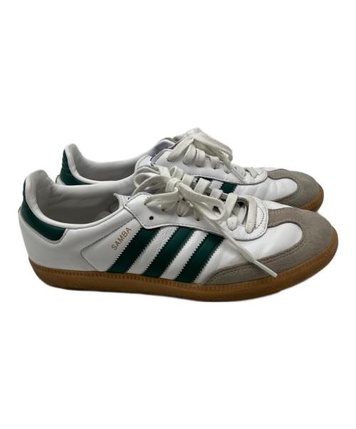 adidas（アディダス）adidas (アディダス) スニーカー ホワイト×グリーン サイズ:26の古着・服飾アイテム