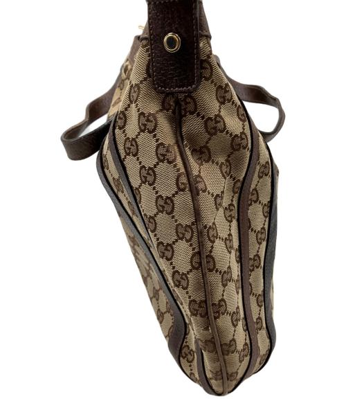 GUCCI（グッチ）GUCCI (グッチ) GGキャンバス2WAYバッグ ベージュ×ブラウンの古着・服飾アイテム