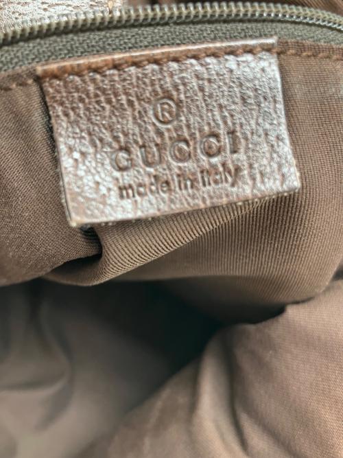 GUCCI（グッチ）GUCCI (グッチ) GGキャンバス2WAYバッグ ベージュ×ブラウンの古着・服飾アイテム