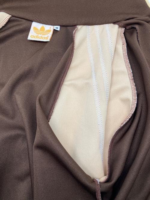 adidas（アディダス）adidas (アディダス) 90sトラックジャケット　古着 ブラウン×ベージュ サイズ:Ｍの古着・服飾アイテム