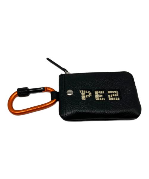 ear PAPILLONNER（イアパピヨネ）ear PAPILLONNER (イアパピヨネ) PEZ (ペッツ) カラビナ付きパス＆キーケース ブラック×オレンジの古着・服飾アイテム